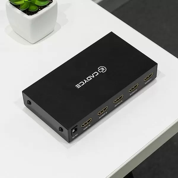 Cadyce CA-4HDSP PLUS 1 x 4 HDMI Splitter with 4K Support - Black