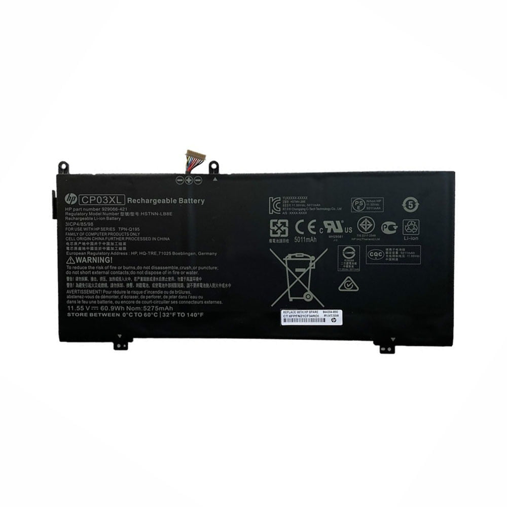 HP CP03XL OEM 61Whr 5275mAh 11.55V 3 Cell Laptop Battery