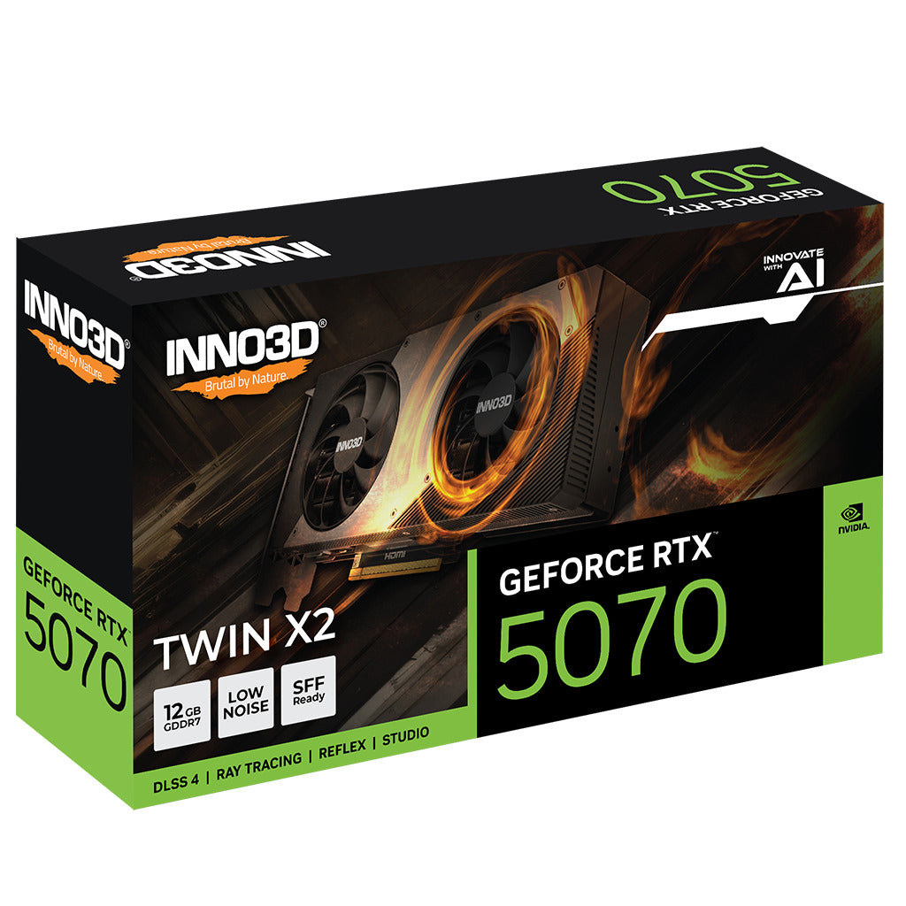 INNO3D GeForce RTX 5070 TWIN X2 12GB DDR7 Graphics Card-Black