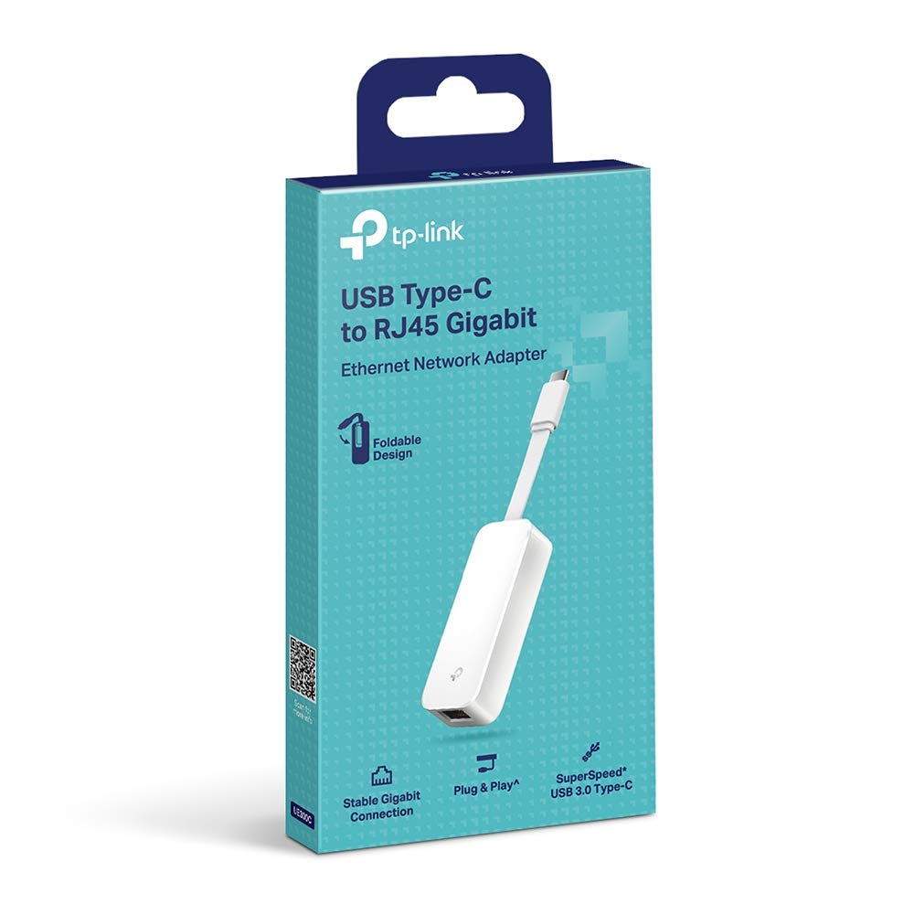TP-Link UE300C USB Type-C to RJ45 Gigabit Ethernet Network Adapter - White
