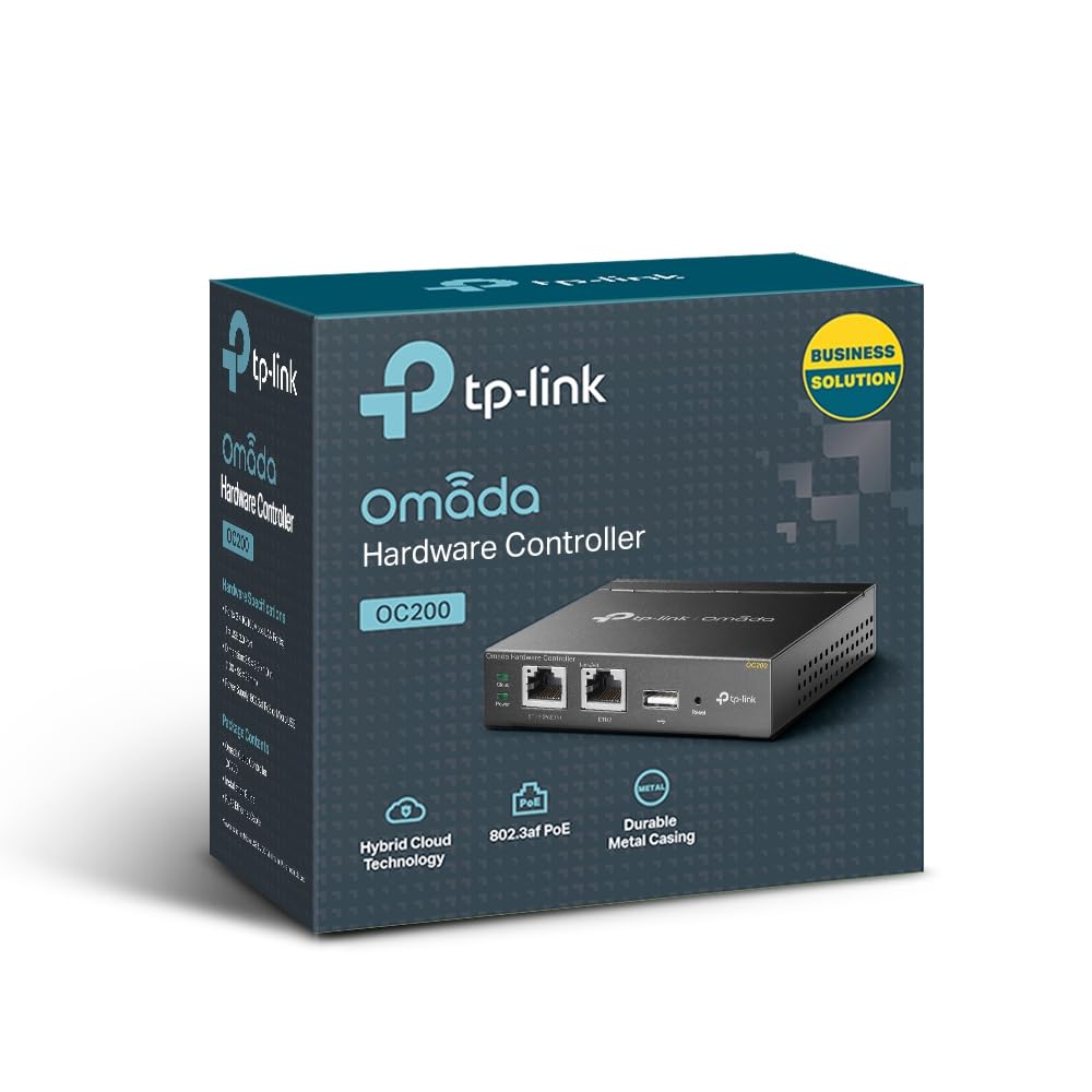 TP-Link Omada OC200 2.4GHz Single Band Hardware Cloud Controller - Metal