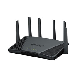 Synology RT6600AX Tri-Band 160MHz 2.5Gbps Quad-core 1.8 GHz Wi-Fi 6 Router - Black