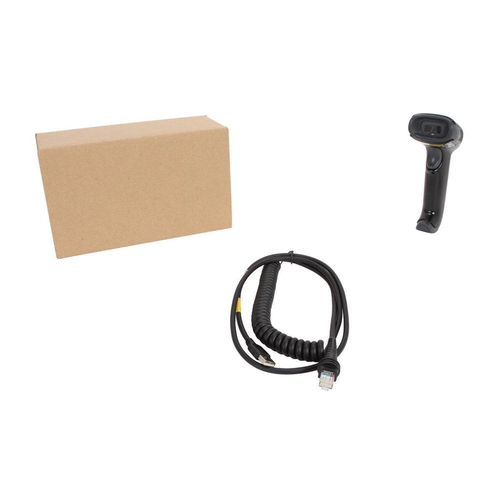 Honeywell Hyperion 1250G-2USB Industrial Handheld Bar Code Scanner with Stand - Black