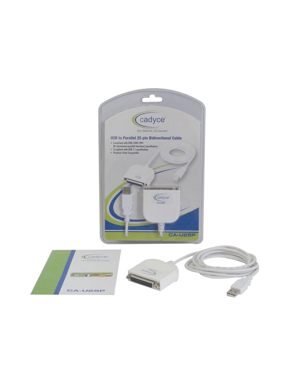 Cadyce CA-U25P USB to Parallel 25 Pin Bidirectional Cable