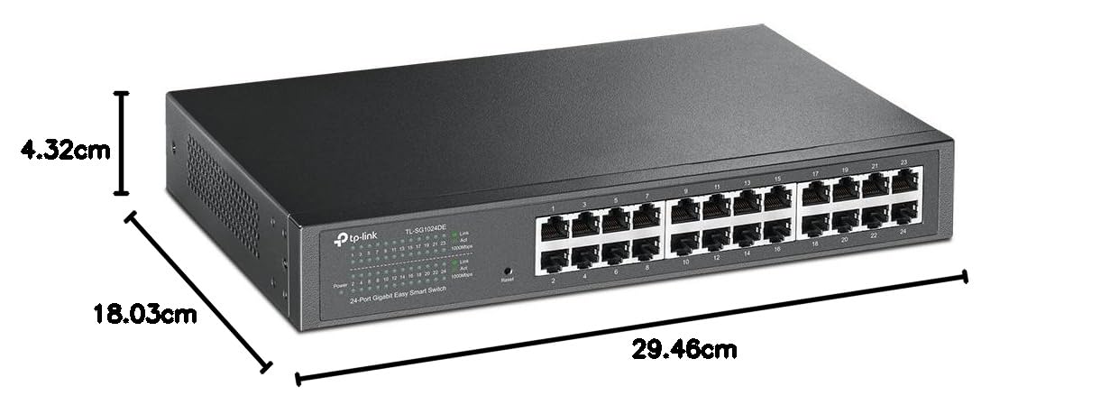 TP-Link TL-SG1024DE 24 Port Gigabit Ethernet Easy Smart Unmanaged Plus Switch