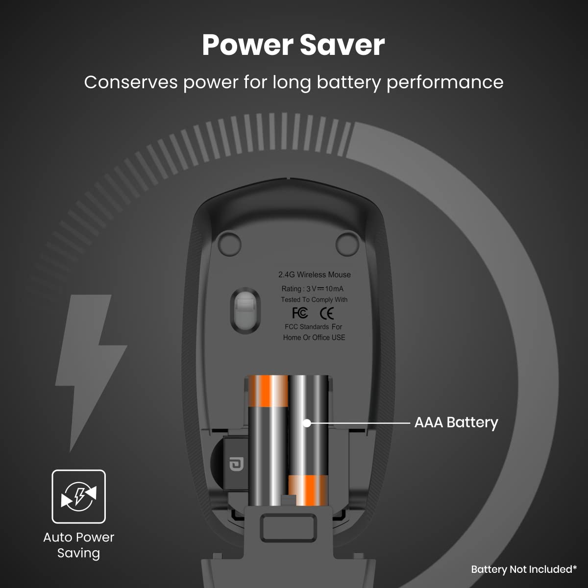 Portronics Toad 25 1200 DPI 2.4 GHz USB Optical Wireless Mouse - Black
