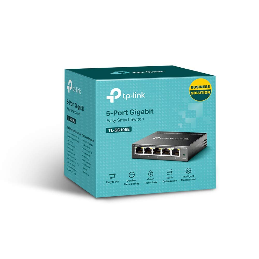 TP-Link TL-SG105E 5 Port Gigabit Desktop/Wall-Mount Easy Smart Switch