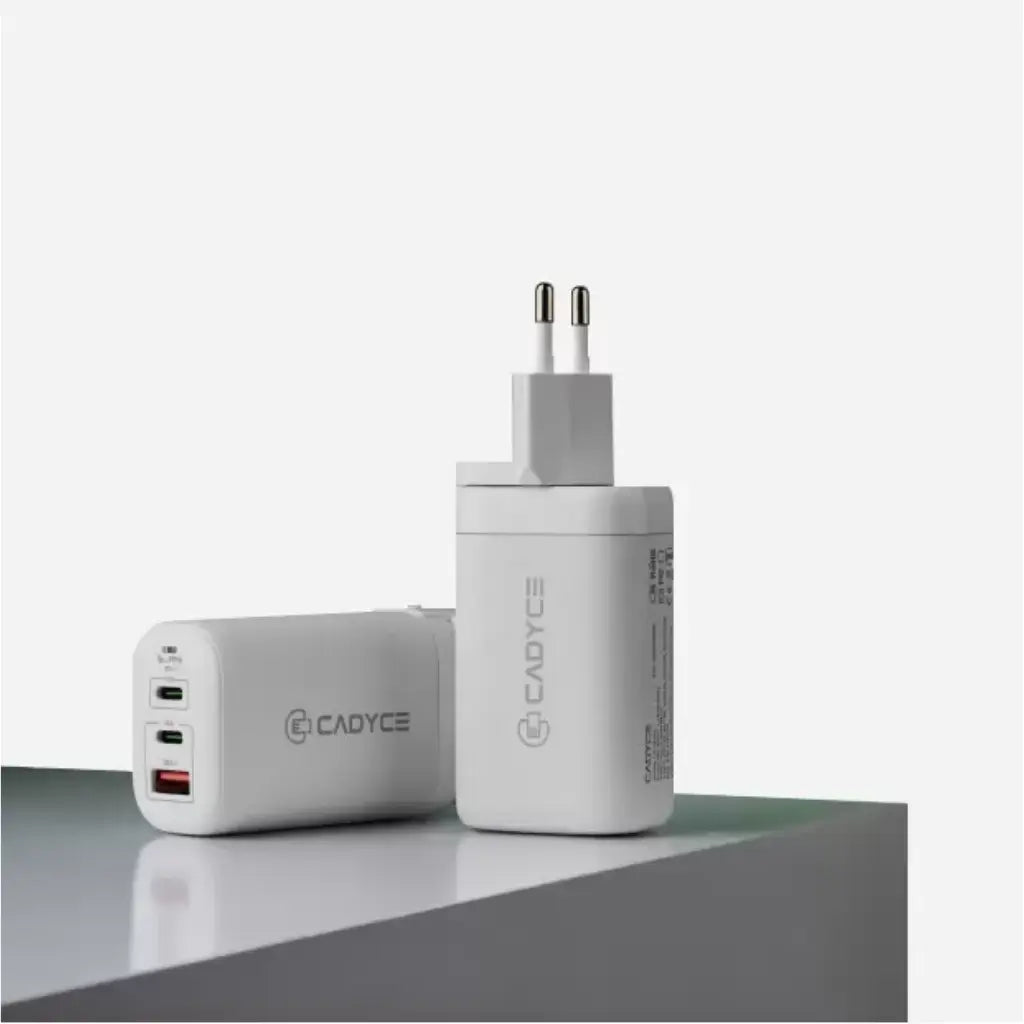 Cadyce CA-CPA61 65W GaN Wall Charger with Dual USB-C PD 3.0 & USB-A QC 3.0-tpstech.in