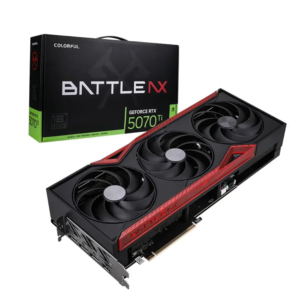 Colorful GeForce RTX 5070 Ti NB EX 16GB Axe Cooling Graphics Card - Red Black-tpstech.in