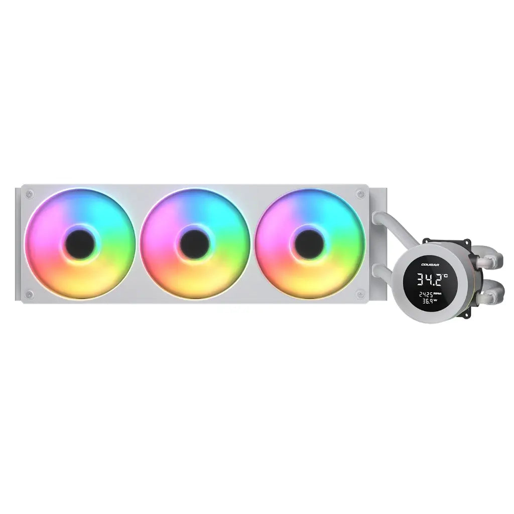 Cougar Poseidon Vistek ARGB 360mm CPU Liquid Cooler with 1.9âinch Digital Display-tpstech.in