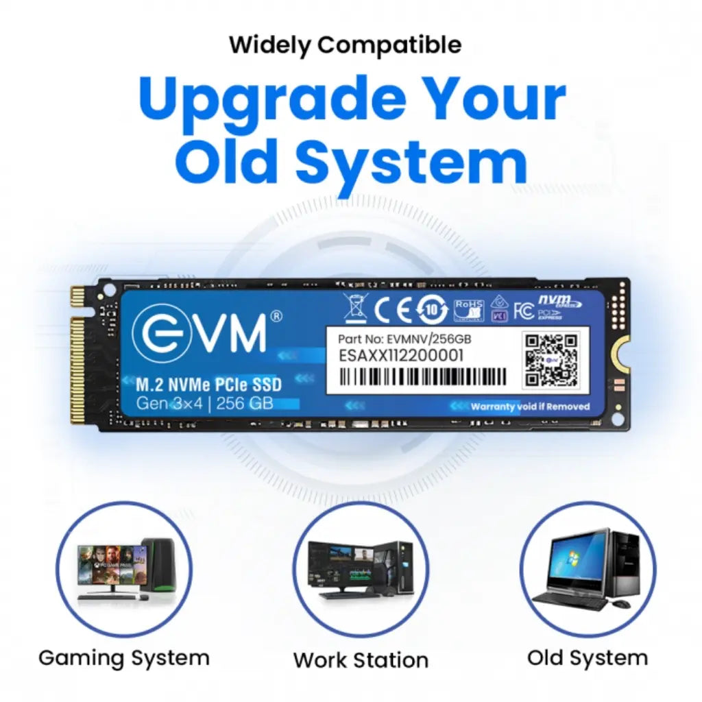 EVM 256GB Internal NVMe PCIe Gen3x4 M.2 Solid State Drive-tpstech.in