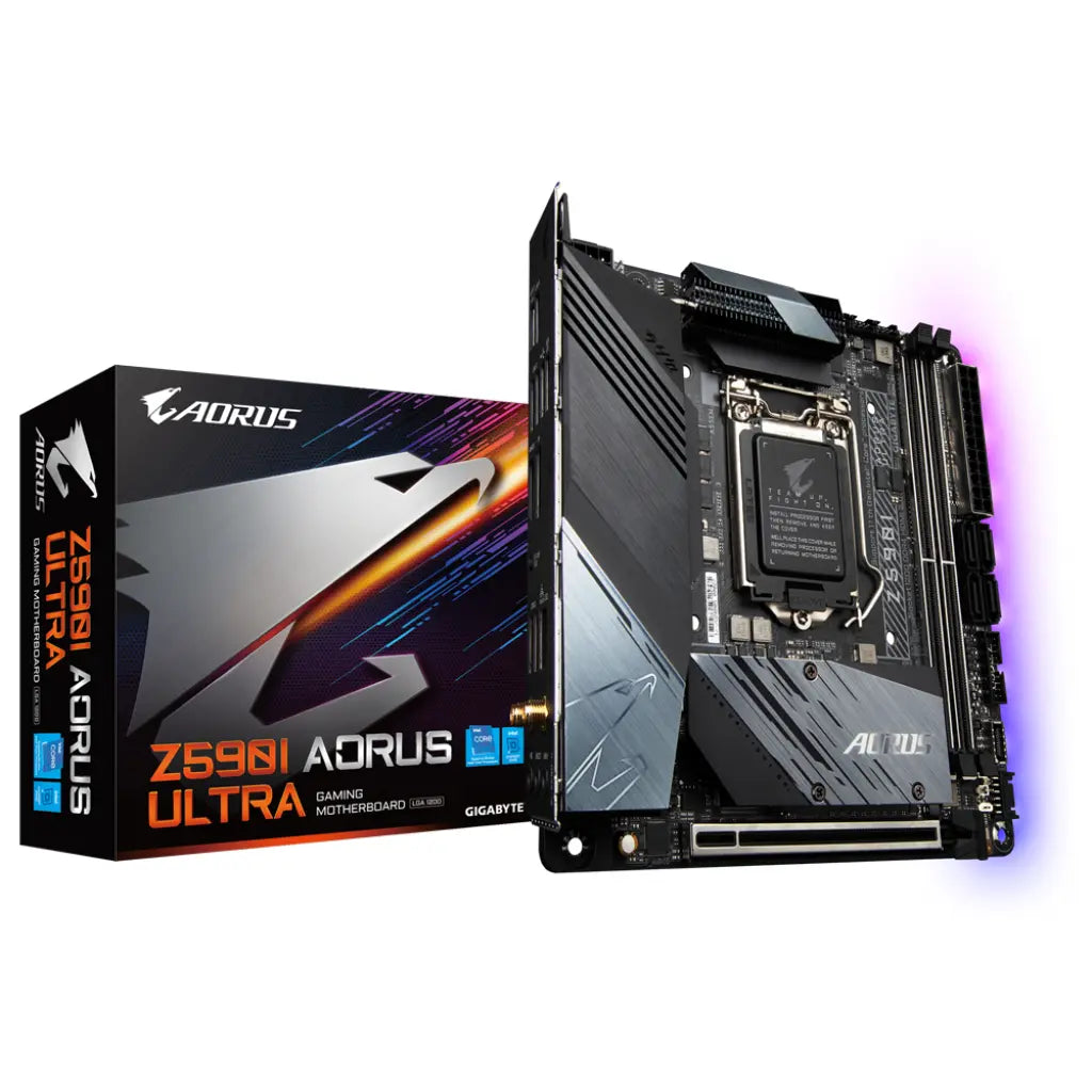 Gigabyte Z590I AORUS ULTRA Intel Z590 LGA1200 DDR4 Mini-ITX Motherboard-tpstech.in