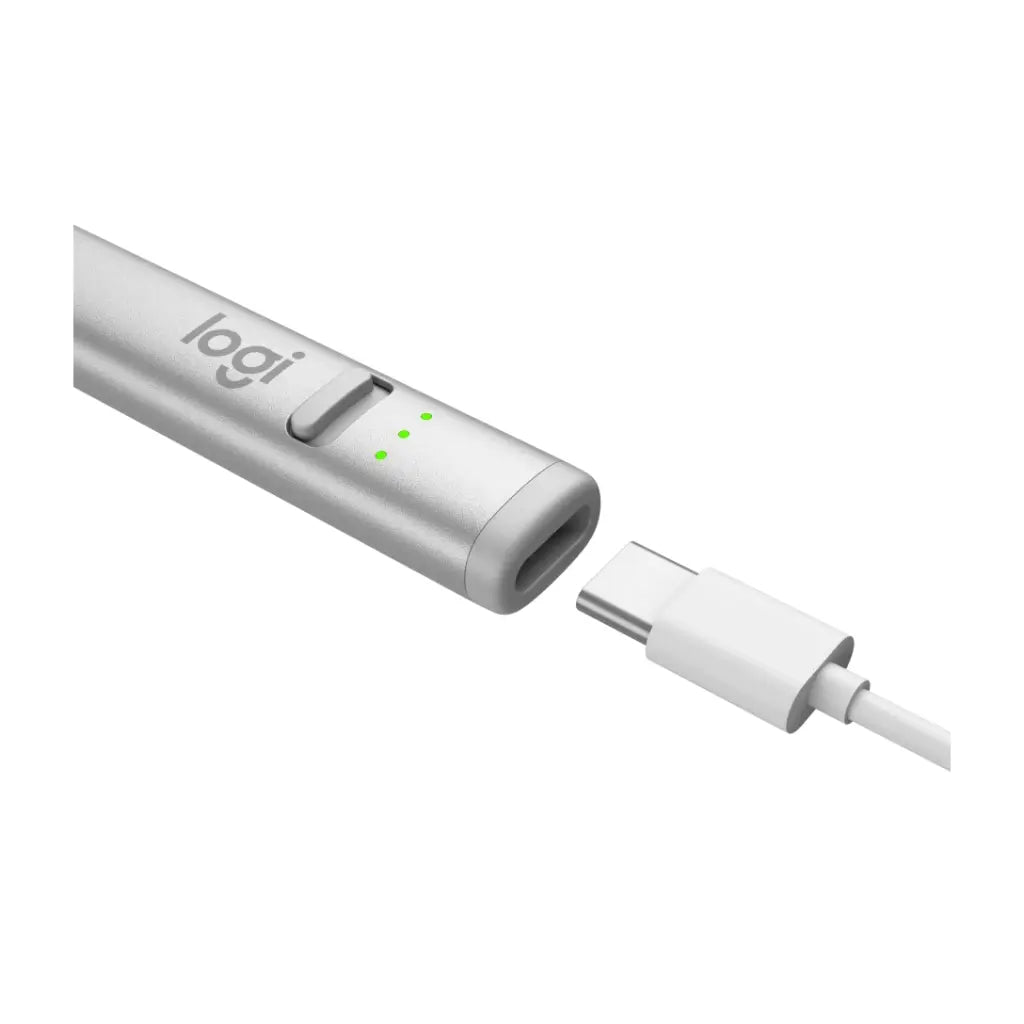 Logitech Crayon Digital Pencil with USB-C for iPad- Silver (Apple Pencil Technology)-tpstech.in