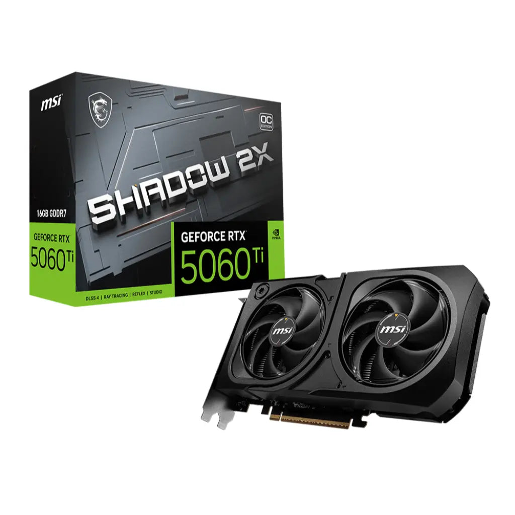 MSI GeForce RTX 5060 Ti 16GB GDDR7 Shadow 2X OC Plus Graphics Card-tpstech.in