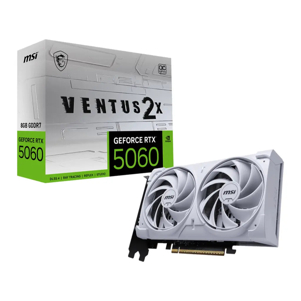 MSI GeForce RTX 5060 Ventus 2X OC White 8GB GDDR6 Graphics Card-tpstech.in