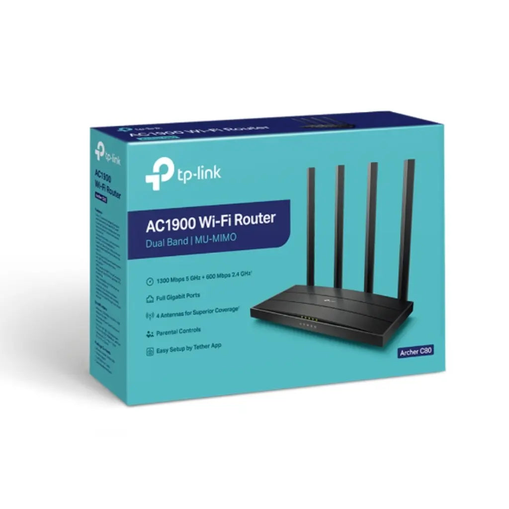 TP-Link Archer C80 AC1900 Dual-Band MU-MIMO Gigabit Wi-Fi Router-tpstech.in