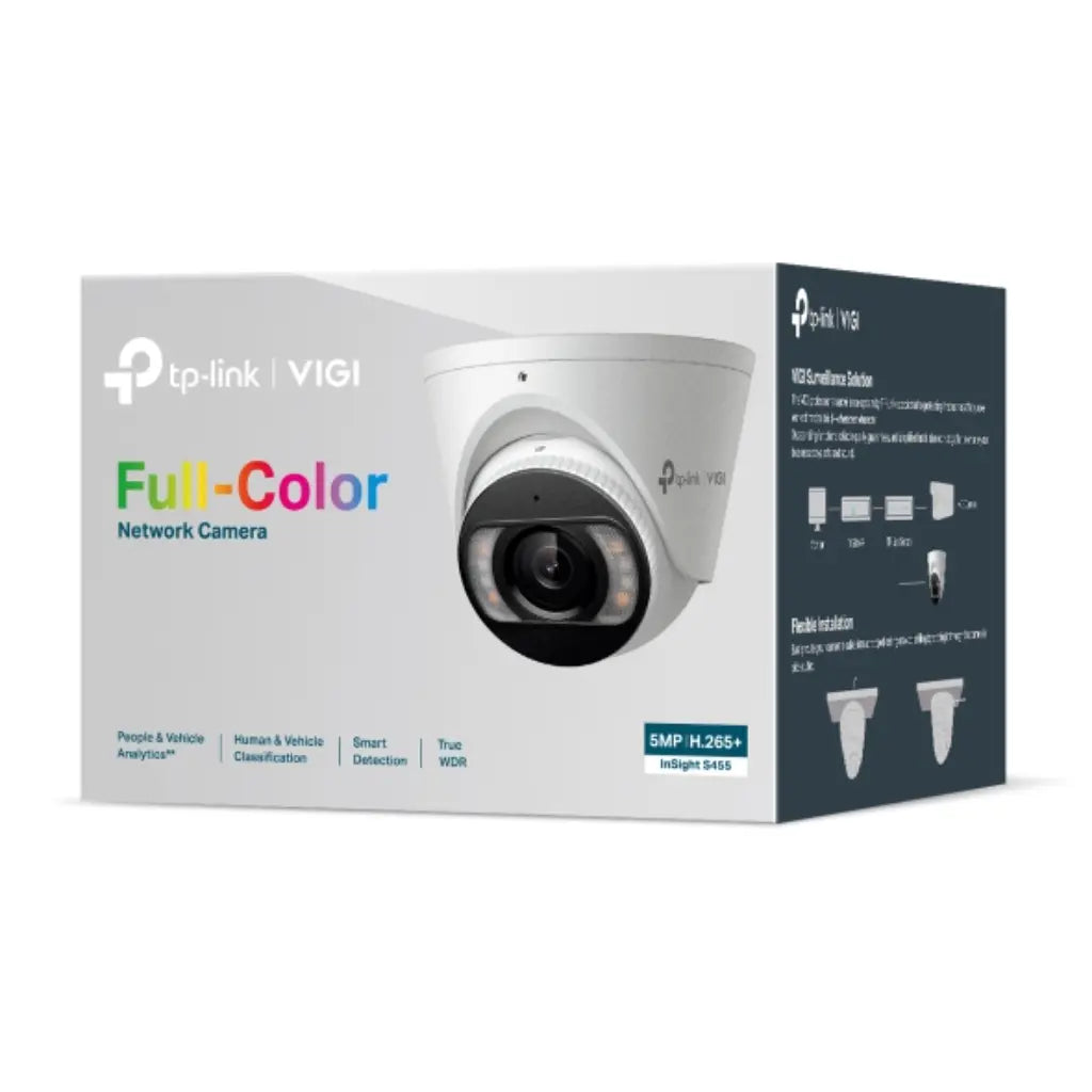 TP-Link InSight S455 VIGI 5MP Full-Color Turret Network Camera with 2.8mm Lens-tpstech.in