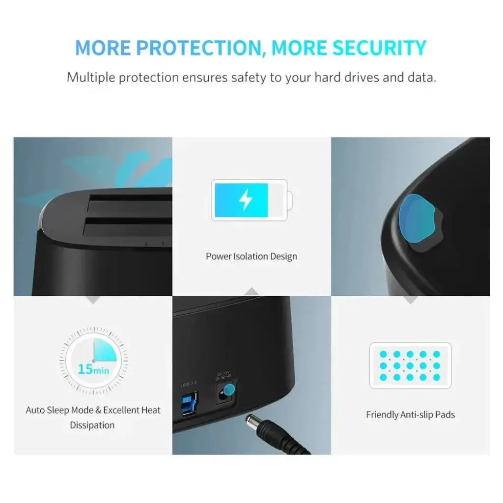 Ugreen Dual Bay USB 3.0 SATA HDD/SSD Docking Station with Offline Clone-tpstech.in