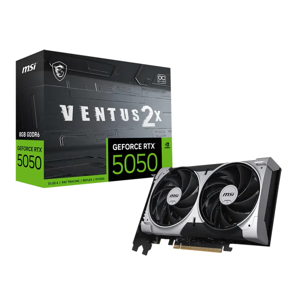 MSI GeForce RTX 5050 8G Ventus 2X OC 8GB GDDR6 Graphics Card