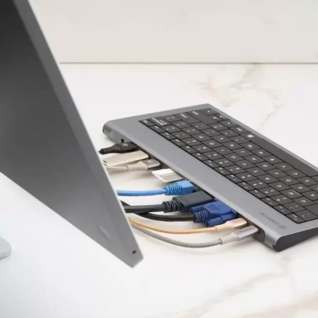 Cadyce CA-KBDS USB-C Keyboard with Multi-Port Docking Station