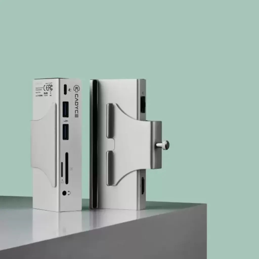 Cadyce CA-CLMFT USB-C ClampFit Docking Station HDMI Dual USB 3.0 SD/mSD Slots & 45W PD Charging