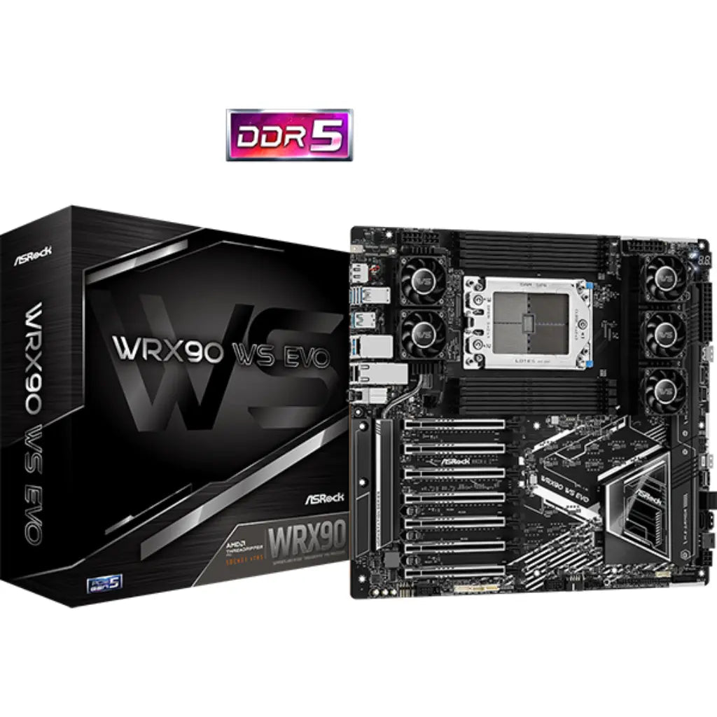 ASRock WRX90 WS EVO AMD WRX90 Chipset sTR5 EEB DDR5 ECC Motherboard