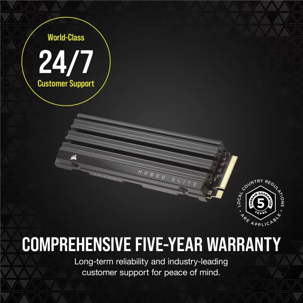 Corsair MP600 Elite 2TB PCIe Gen4 NVMe M.2 Internal SSD With Heatsink-tpstech.in
