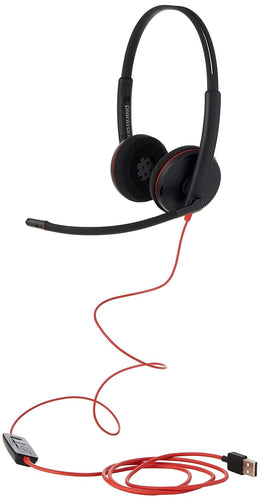 Plantronics Blackwire C3220 USB-A Stereo Wired Headset with Noise Canceling Boom Microphone