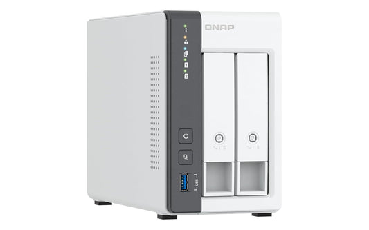 QNAP TS-216G Quad Core 2 Bay 2.5GbE Desktop Network Attached Storage - White