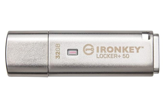 Kingston Ironkey Locker+ 50 32GB Encrypted USB Metal Casing Flash Drive
