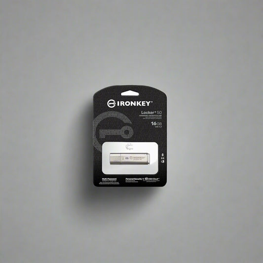 Kingston Ironkey Locker+ 50 16GB Encrypted USB Metal Casing Flash Drive