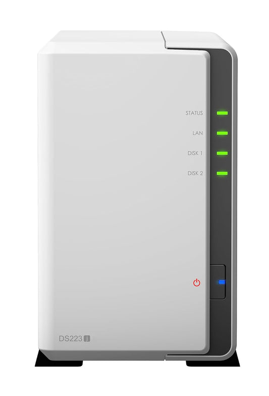Synology DiskStation DS223J 2-Bay Network Attached Storage Enclosure Drive - White