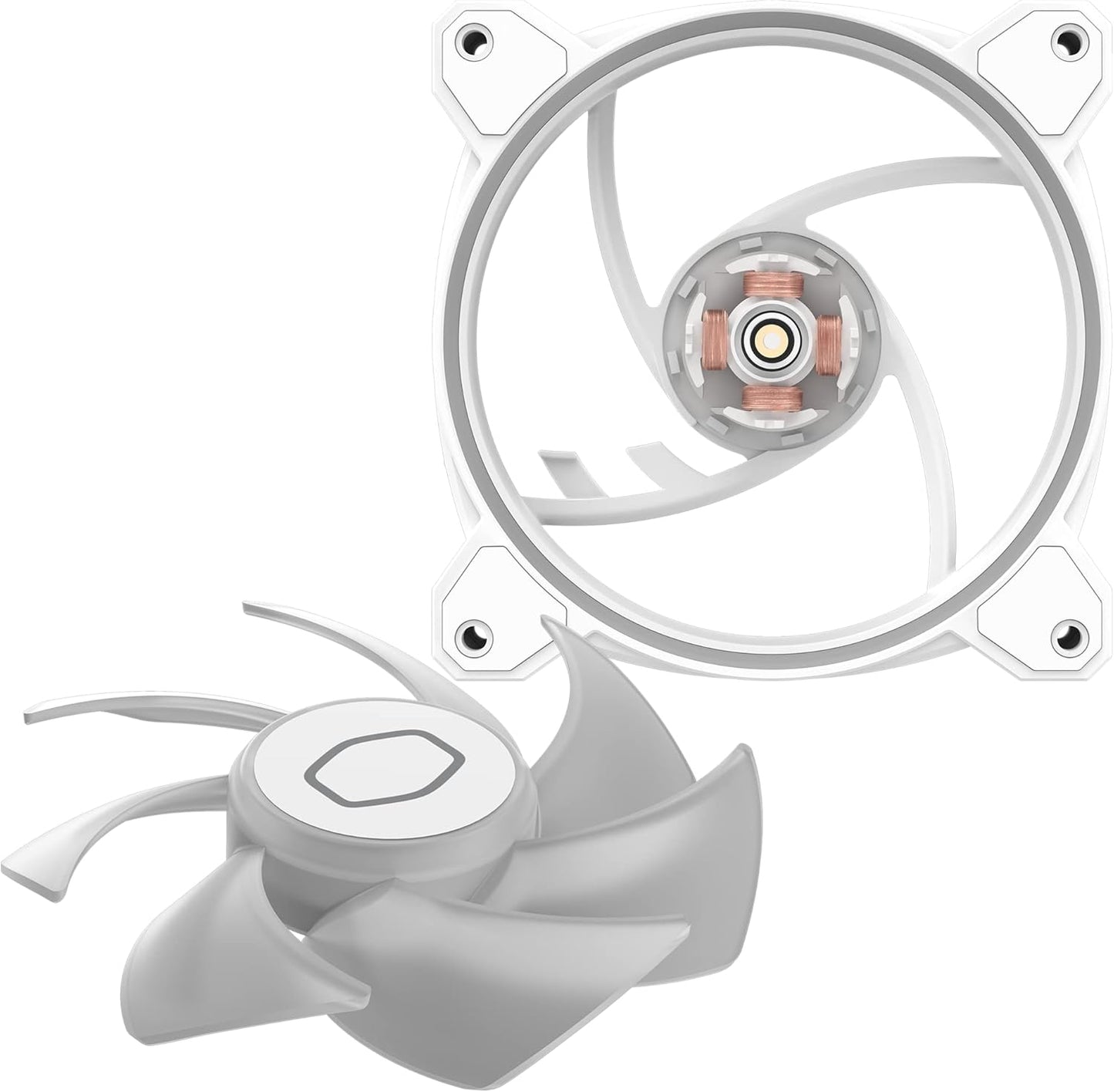 Cooler Master MF120 Halo 2 120mm PWM Duo-Ring ARGB Computer Case Fan - White