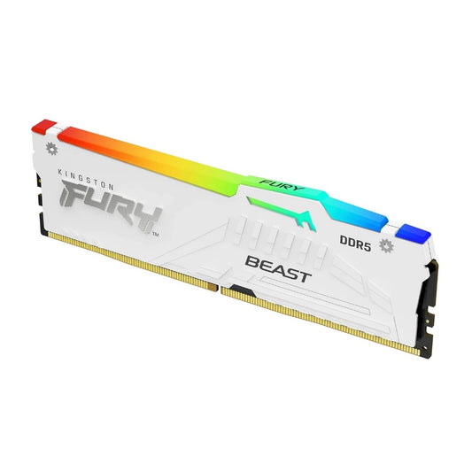 Kingston Fury Beast 32GB DDR5 6000MHz CL30 DIMM RGB XMP Desktop Memory -White