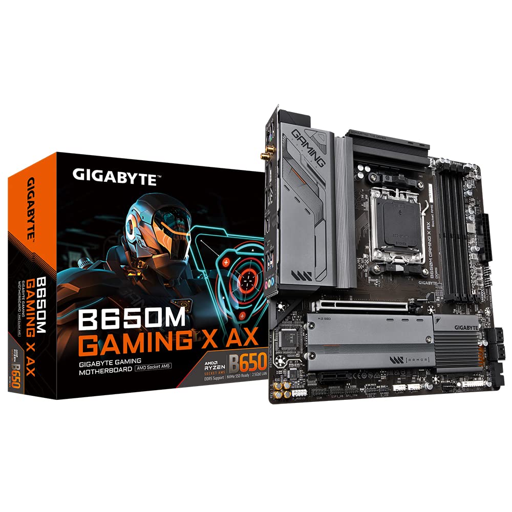 GIGABYTE B650M GAMING X AX WIFI DDR5 AMD AM5 Socket Micro ATX Gaming  Motherboard
