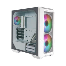 Cooler Master HAF 500 Mid-Tower Tempered Glass Side Panel Gaming Cabinet - White