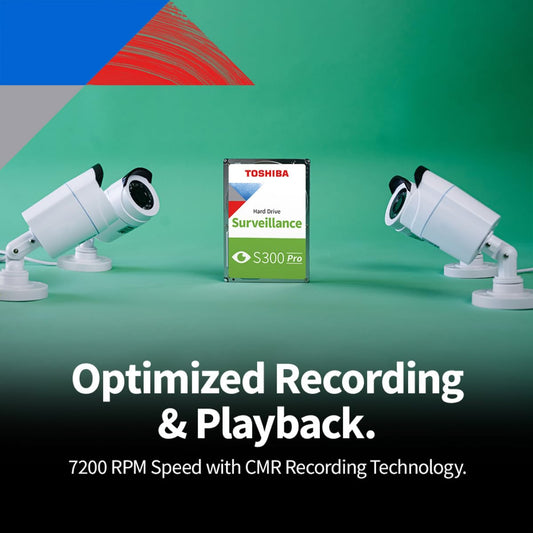 Toshiba S300 Pro 10TB 3.5" SATA 6 Gb/s 7200 RPM Surveillance Internal Hard Drive