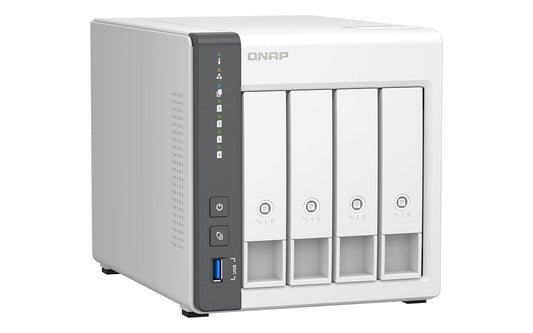 QNAP TS-433 Quad Core 4 Bay Network Attached Storage Enclosure - White