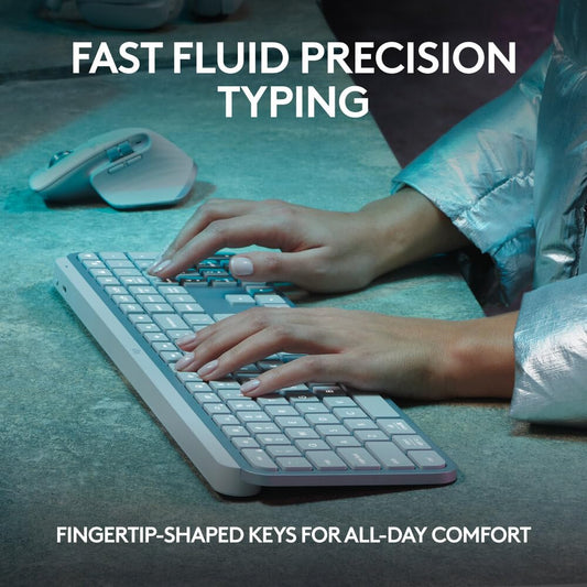 Logitech Master Series MX Keys S Advanced Wireless Illuminated Keyboard - Pale Gray