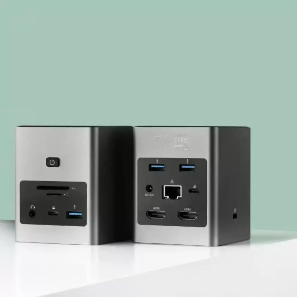 Cadyce CA-2HDQD USB-C Dual HDMI Cube Docking Station USB 3.0 Hub-tpstch.in