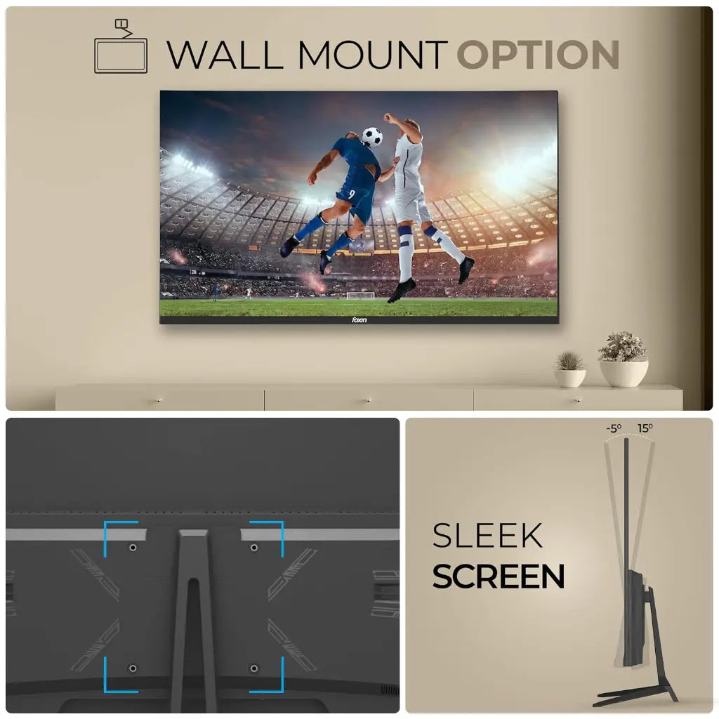 Foxin Elite 32" 75Hz FHD LED Monitor with HDMI VGA & Built‑In Speakers-tpstech.in