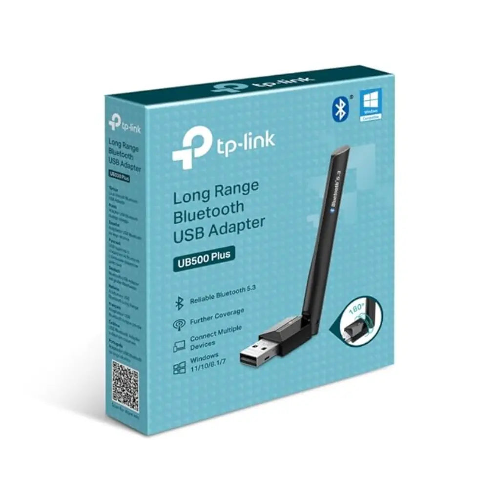 TP-Link UB500 Plus Long Range Bluetooth 5.3 USB Adapter with Adjustable Antenna for Windows PCs-tpstech.in