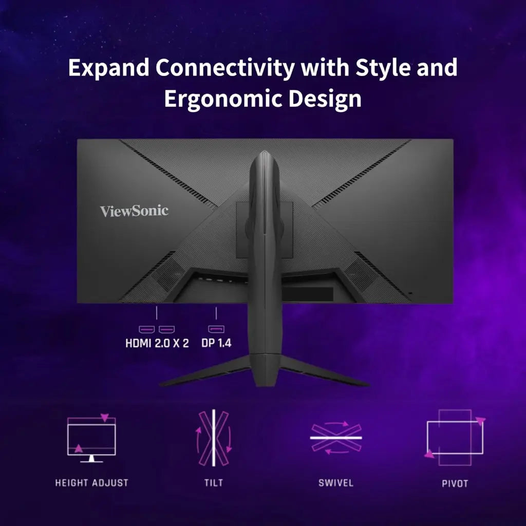 ViewSonic 34″ 165 Hz 1 ms Ultrawide UWQHD Gaming Monitor-tpstech.in
