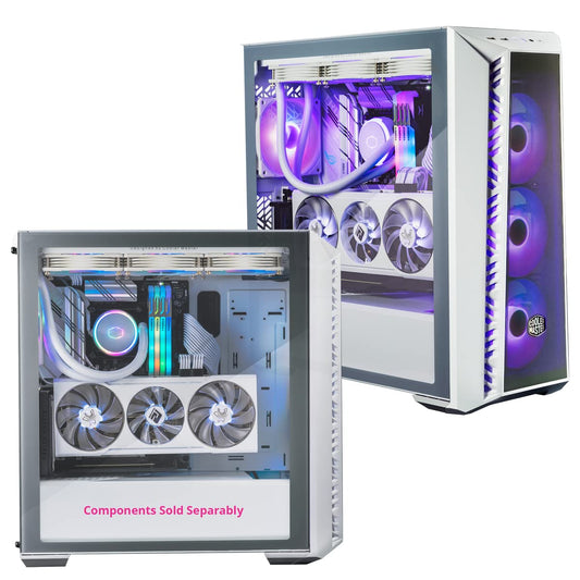 Cooler Master MasterBox MB520 Mesh ARGB E-ATX Mid-Tower Computer Cabinet with Pre-Installed Fans - White
