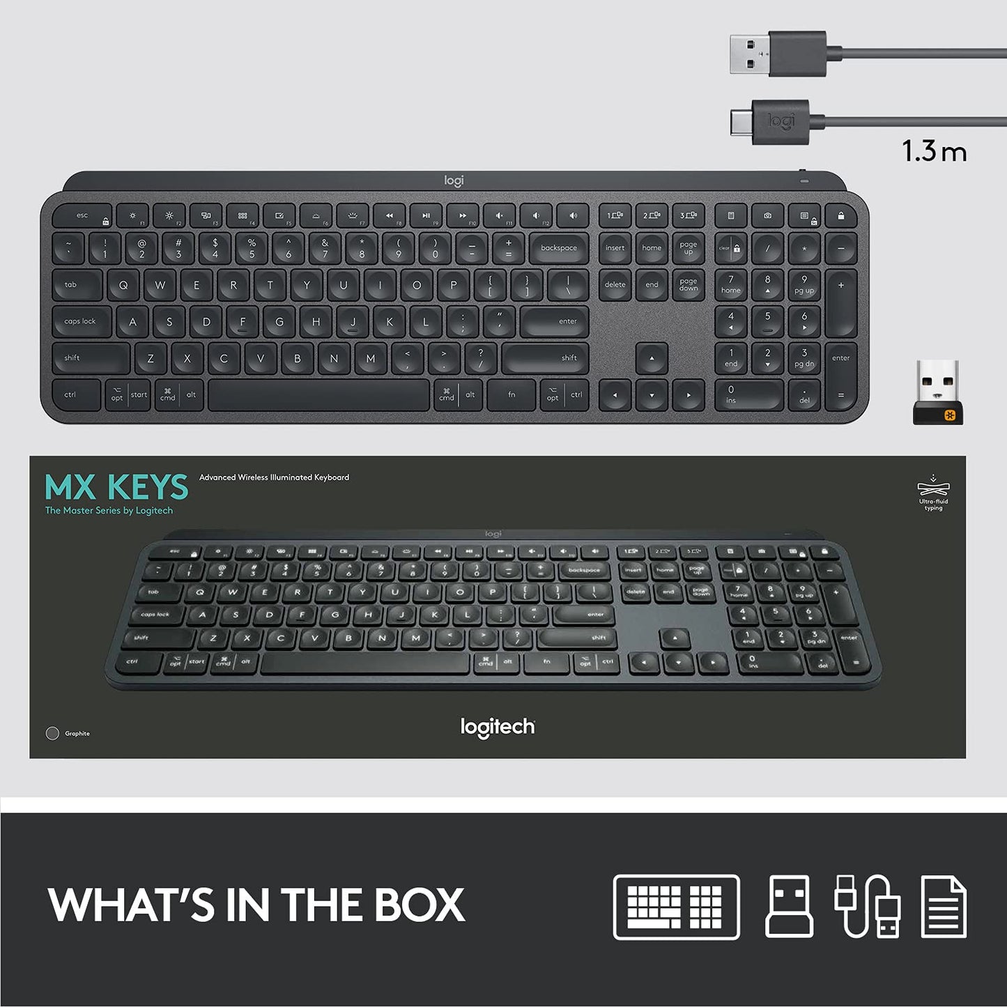 Logitech MX Keys for Business Wireless Multimedia Keyboard