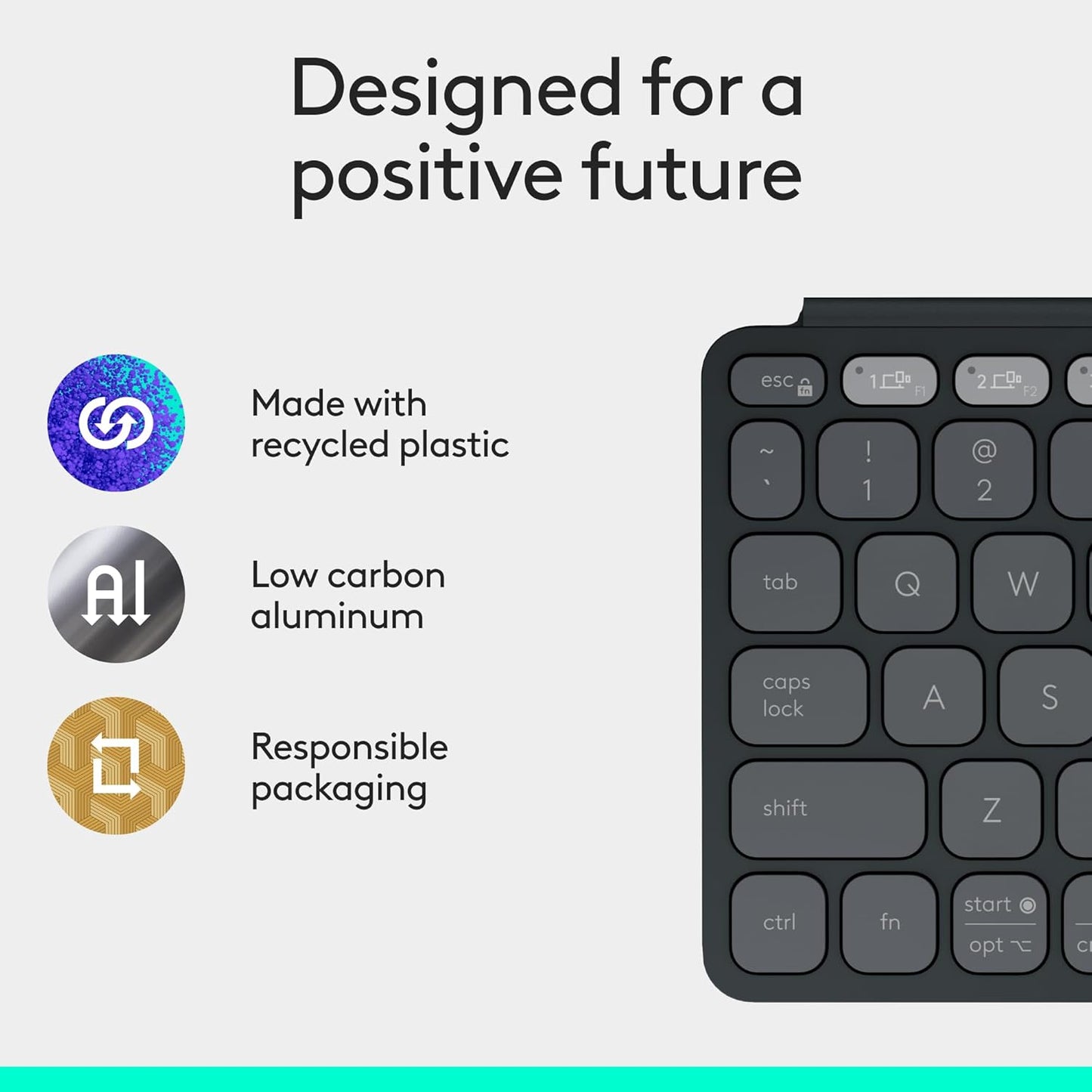 Logitech Keys-To-Go 2 Portable Bluetooth Tablet Keyboard with Built-in Cover - Graphite