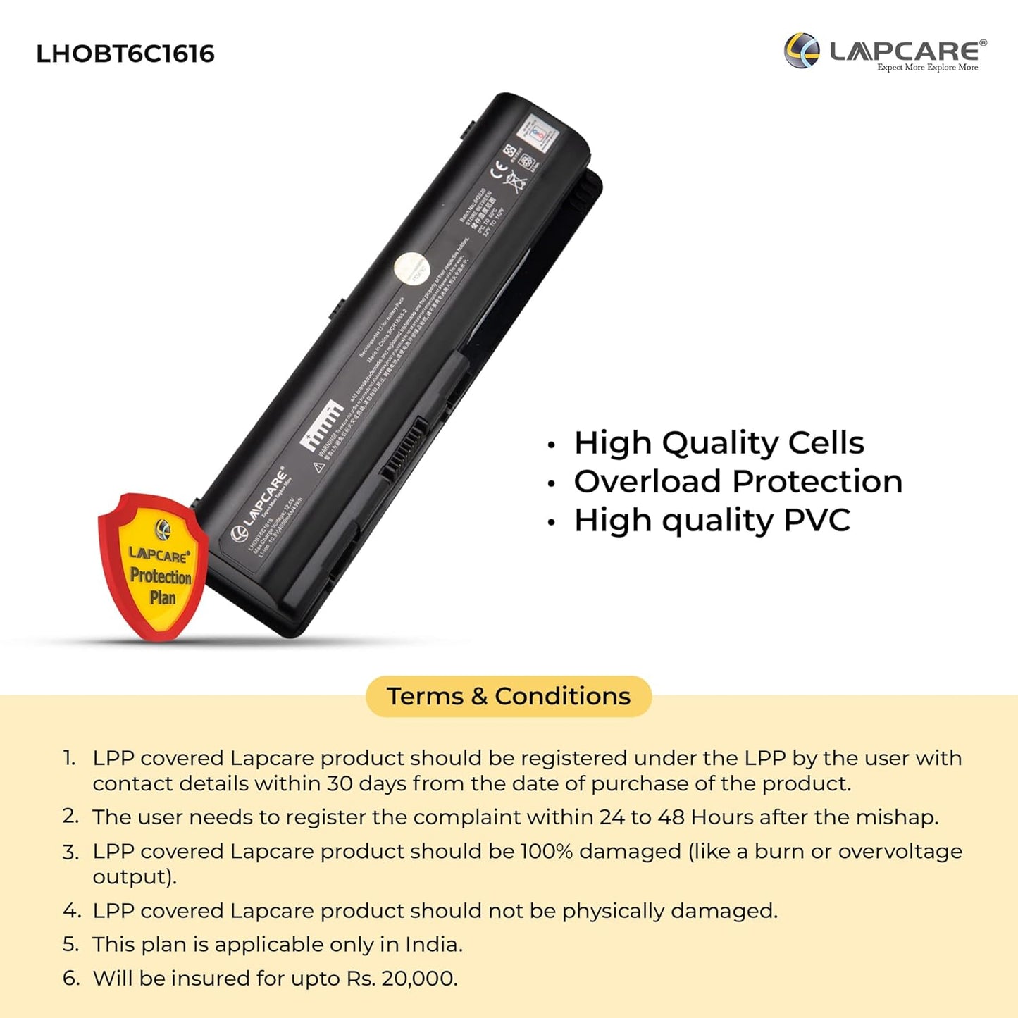 HP CQ40 CQ45 DV4 DV5 Compatible Laptop Battery 47.52Wh 4400mAh 10.8V 6 Cell