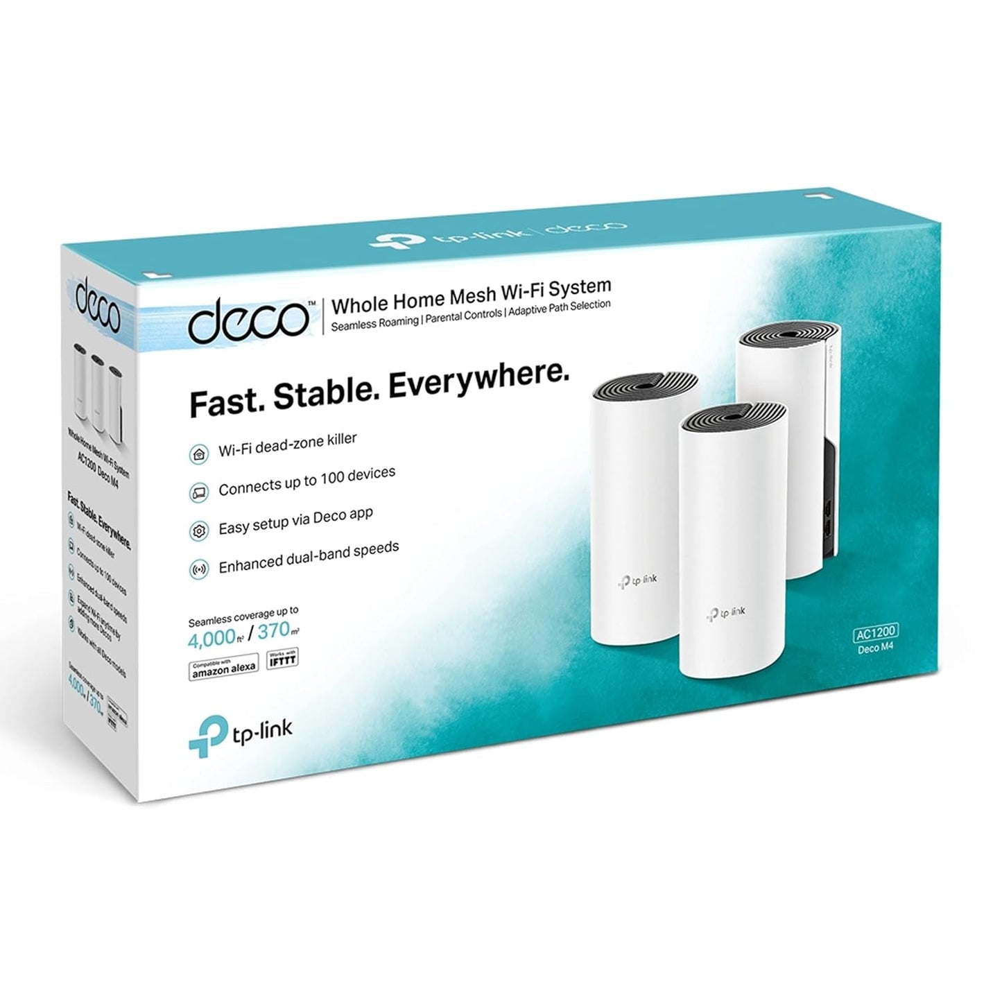 TP-Link AC1200 Deco M4 Dual-Band Whole Home Mesh Wi-Fi System - 3 Pack