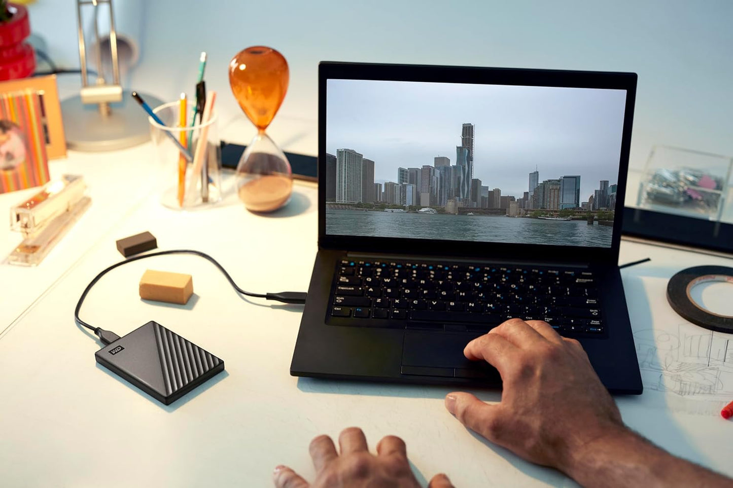 Western Digital WD 1TB USB 3.0 My Passport Portable Hard Disk Drive with 256 Bit AES Hardware Encryption