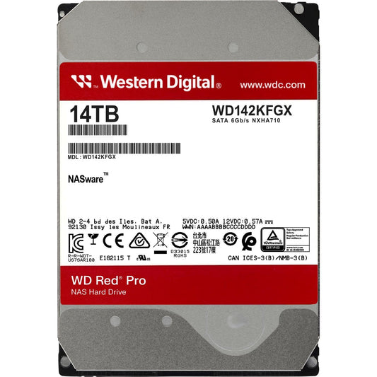 Western Digital WD Red Pro 14TB 3.5" SATA 7200RPM NAS Internal Hard Disk Drive